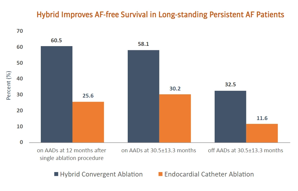 Hybrid improves AF free survival